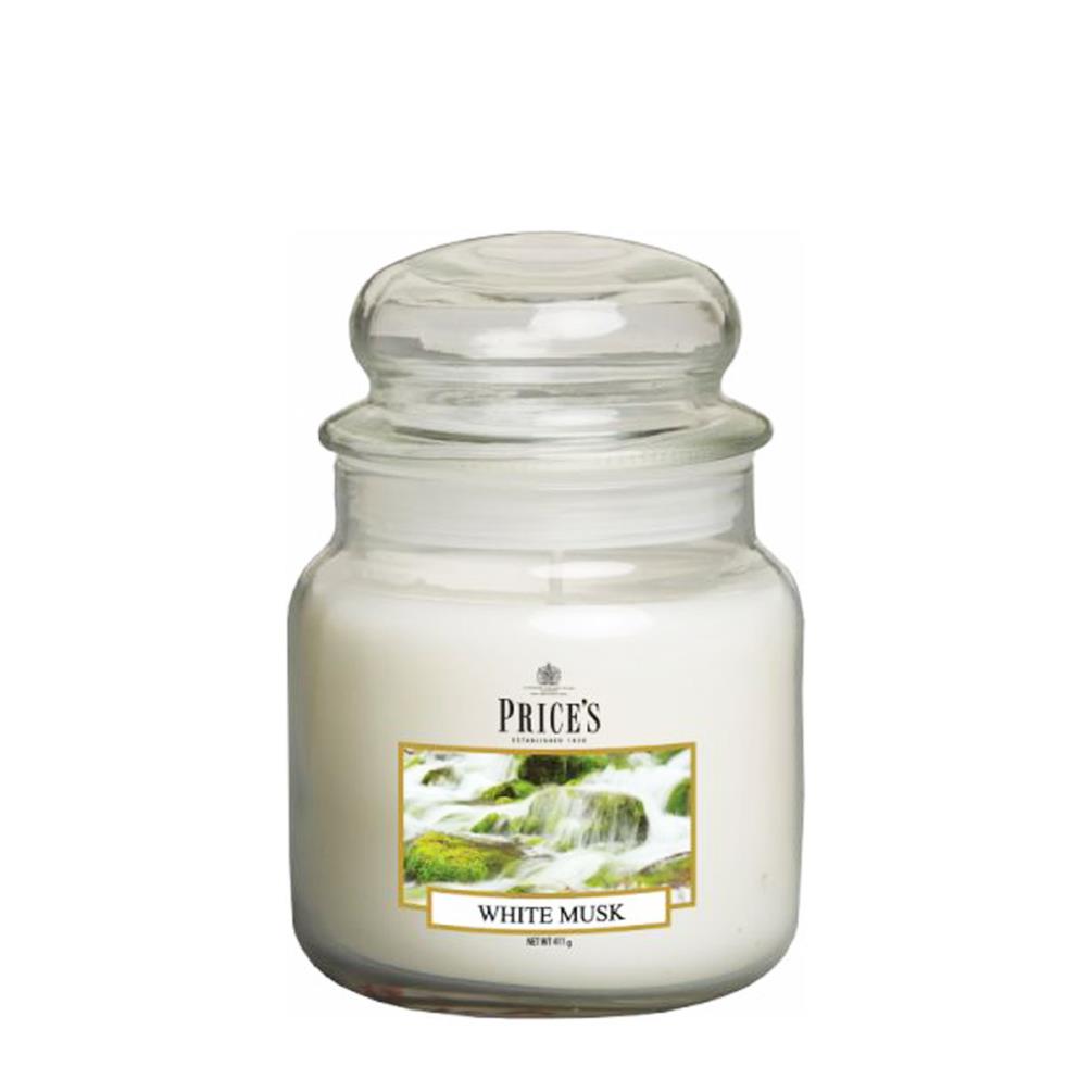 Price's White Musk Medium Jar Candle £14.39